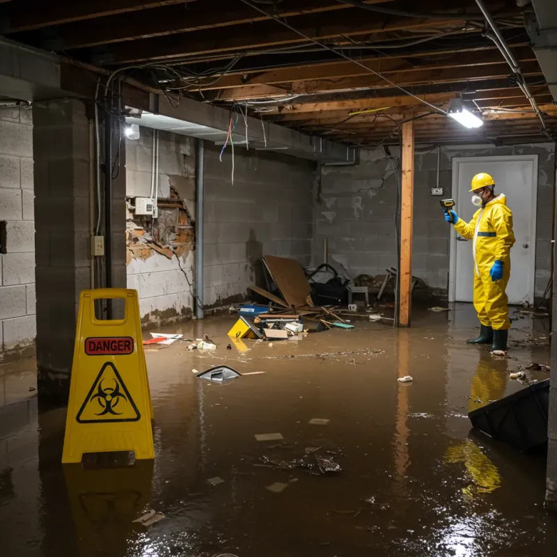 Flooded Basement Electrical Hazard in Gaines County, TX Property